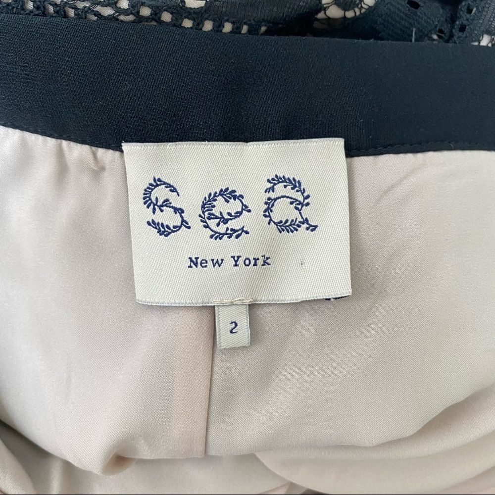 Sea New York Silk Black tan Lace Trouser Pants 2 - Picture 10 of 10